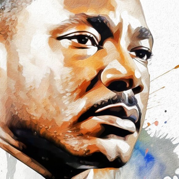 20x30 Martin Luther King Watercolor Oil Painting Portrait Wall Art Poster - Picture 6 of 7